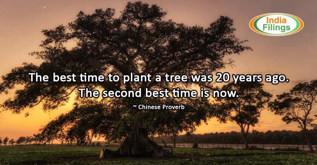 “The best time to plant a tree was 20 years ago. The second best time is now.” – Chinese Proverb