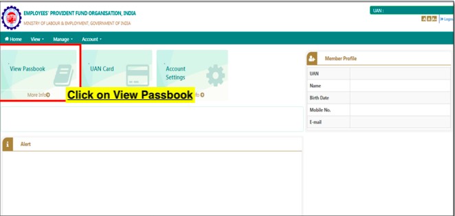 View PF Passbook