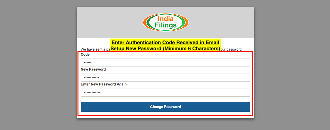 iCFO Password - Step 4