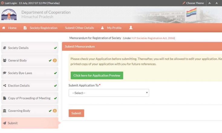 Himachal-Pradesh-Society-Registration-Submit-Application