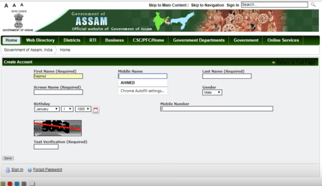 Assam-Legal-Heir-Certificate-Create-Account