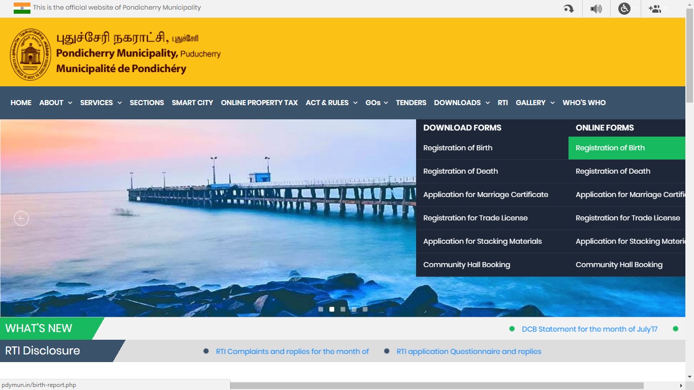 Pondicherry-Birth-Certificate-Online-Forms