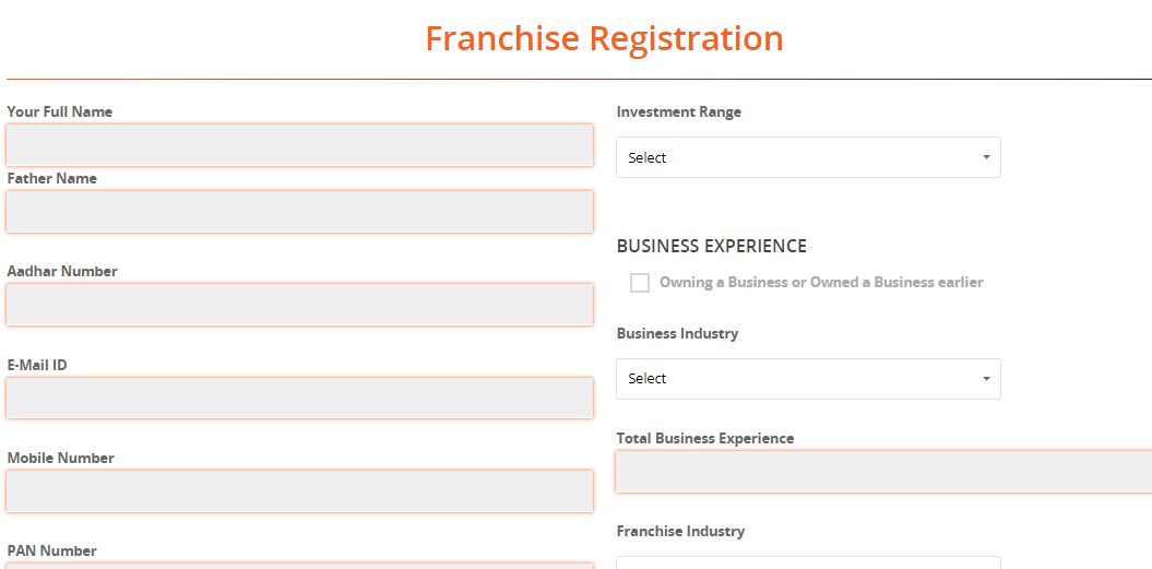 Application Form Big Bazaar Franchise