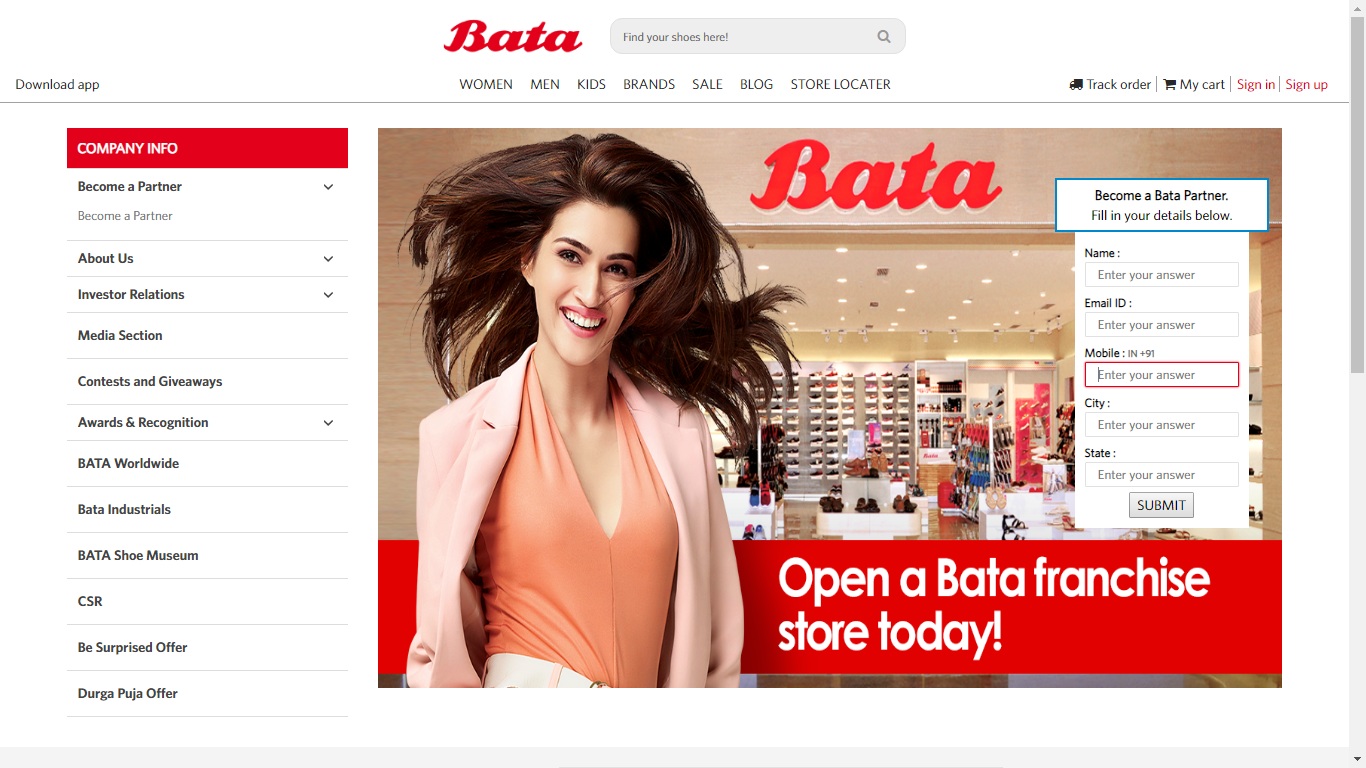bata showroom online shopping