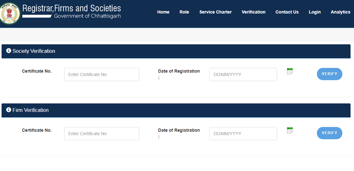 Chhattisgarh Partnership Firm Registration - Status