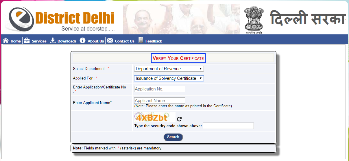 Delhi-Solvency-Certificate-Verification