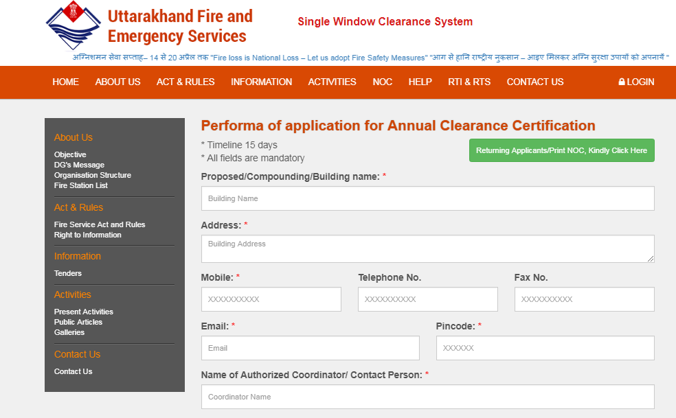 Uttarakhand Fire License - Step 4