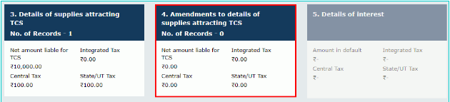 Amendment to details of supplies attracting TCS