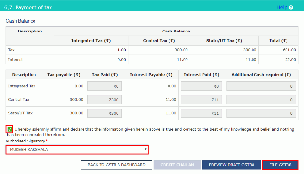 FILE GSTR8