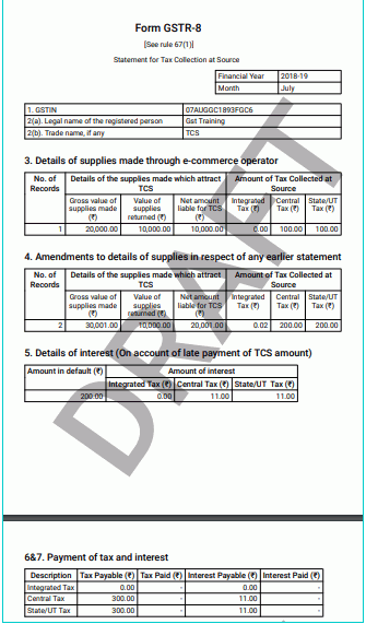 Form GSTR-8