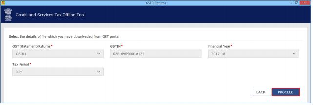 Image 8 Modify GSTR 1 Return File Using Returns Offline tool