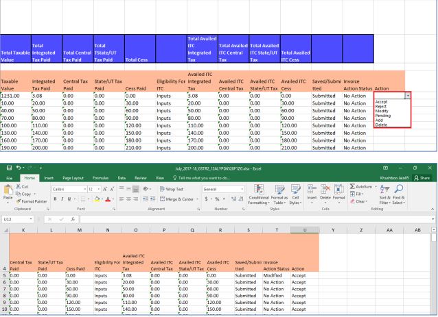 Image 9 Export to Excel Feature in Return Offline Tool