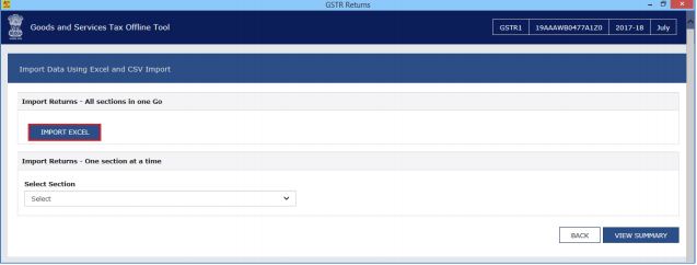 Image 9 Procedure to File GSTR 1 using Returns Offline Tool