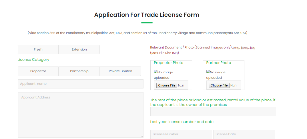 Pondicherry Trade License