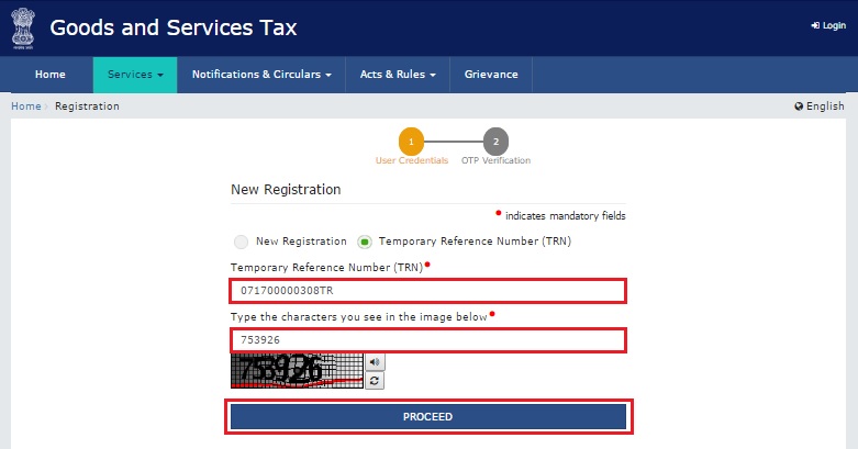 Step 2- GST Online Enrollment for Practitioners