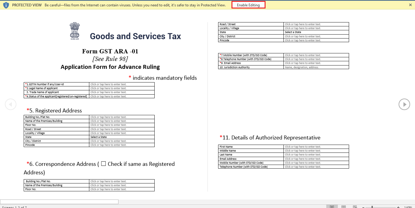 Step 23- Advance Ruling for Registered Taxpayers