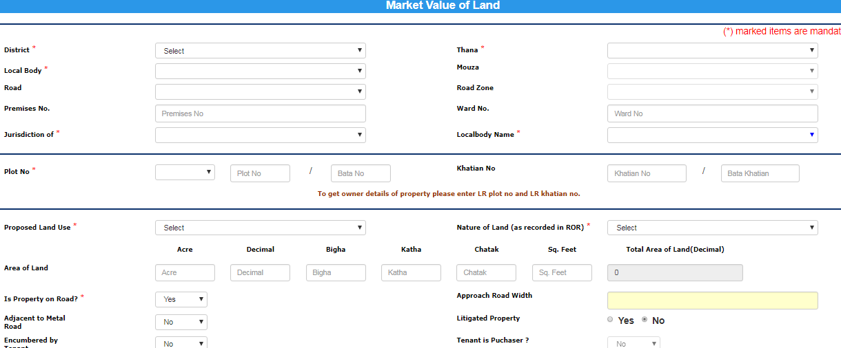 West Bengal Land Valuation - Image 1