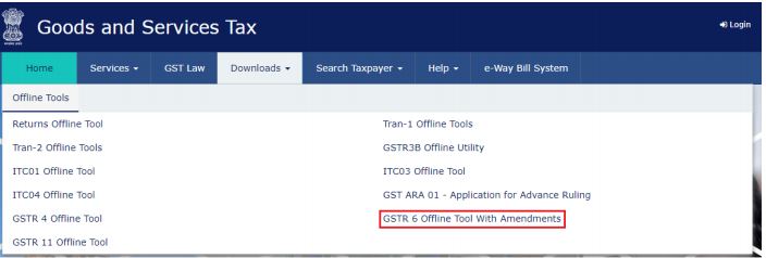 Image 1 GSTR 6 Return Offline Utility