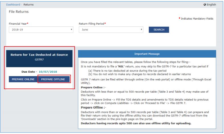 Image 26 GSTR 7 Return Filling