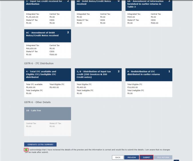 Image 32 GSTR 6 Return Offline Utility