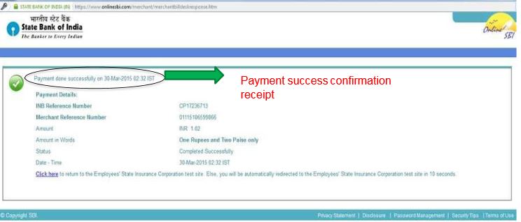 Image 10 Online Payment of ESIC Monthly Contribution