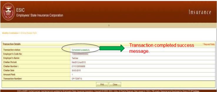 Image 11 Online Payment of ESIC Monthly Contribution