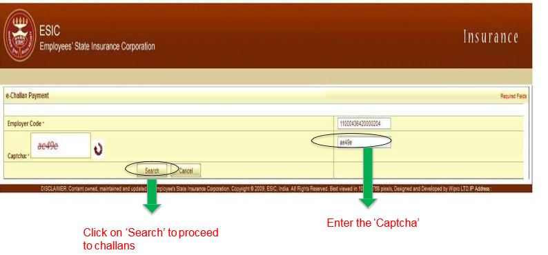 Image 5 Online Payment of ESIC Monthly Contribution