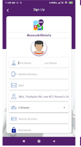 GCC Smart Parking System - Account Details