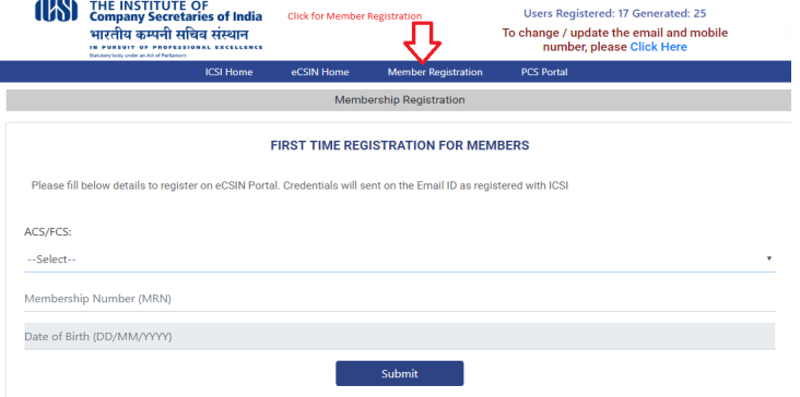 Employee Company Secretary Identification Number (eCSIN)-IMAGE 1