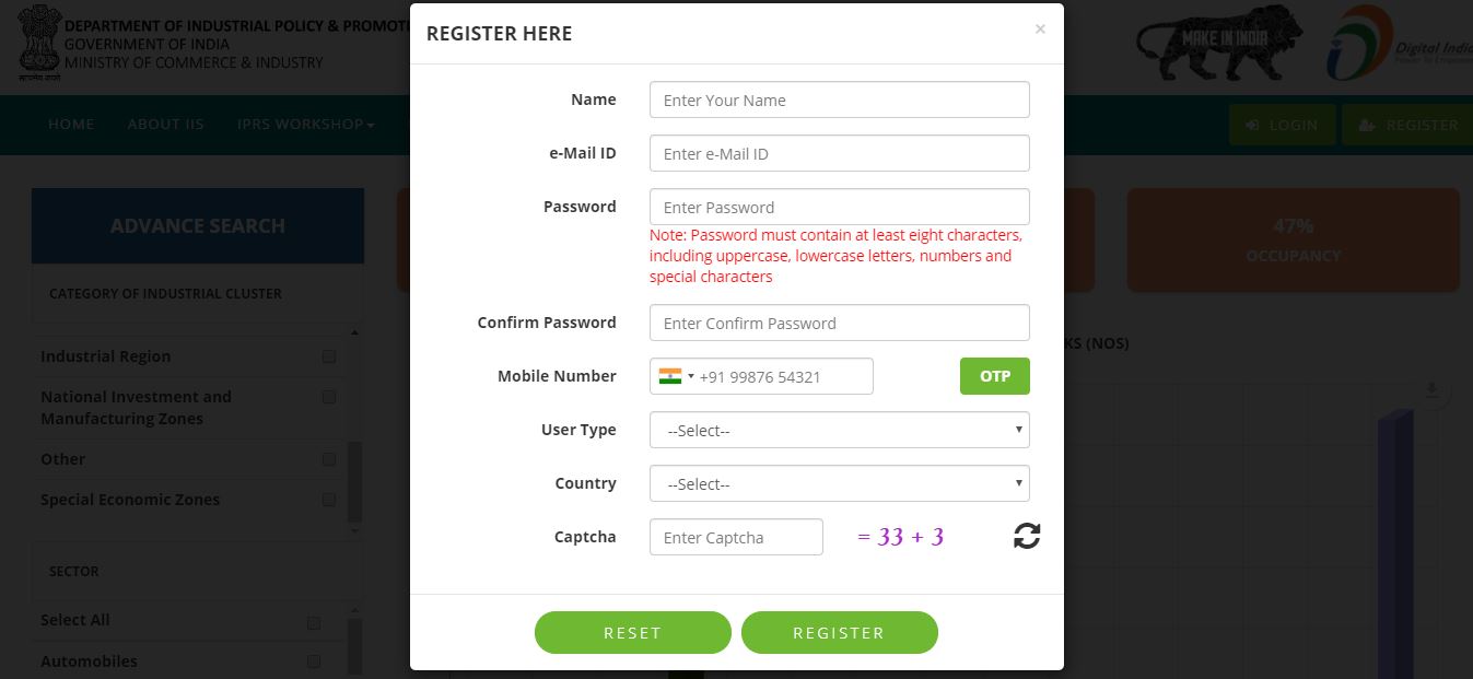 Industrial-Information System-User Registration