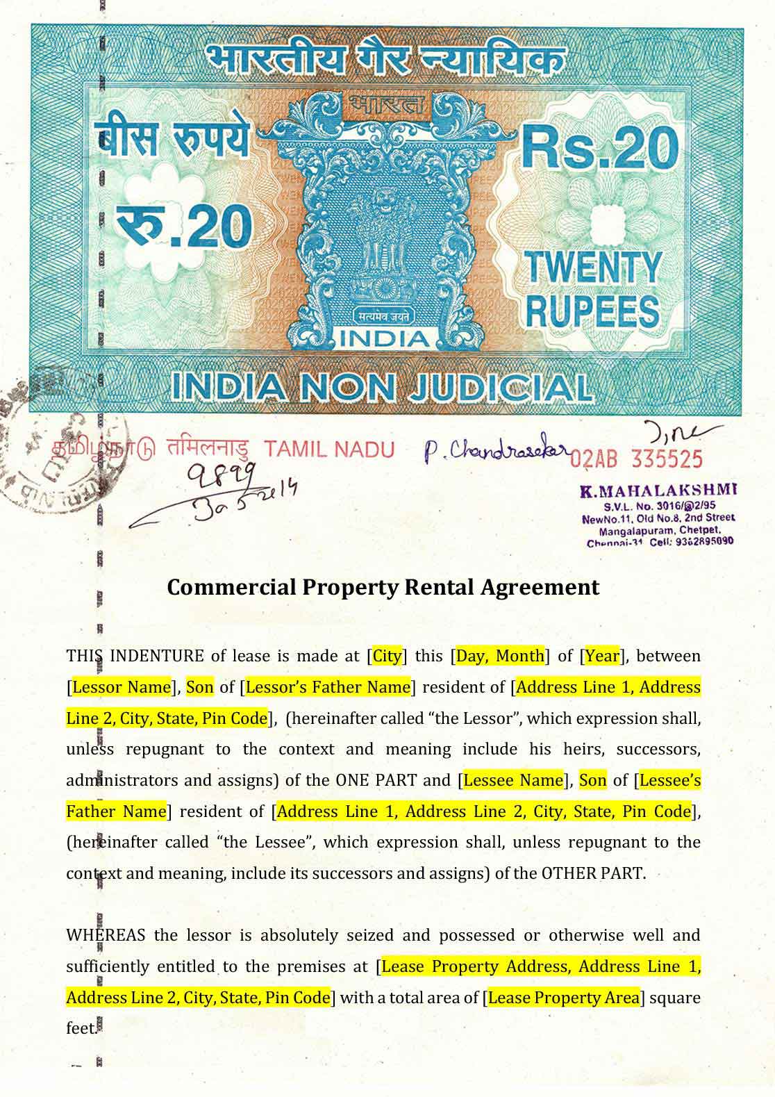 Lease Deed Format