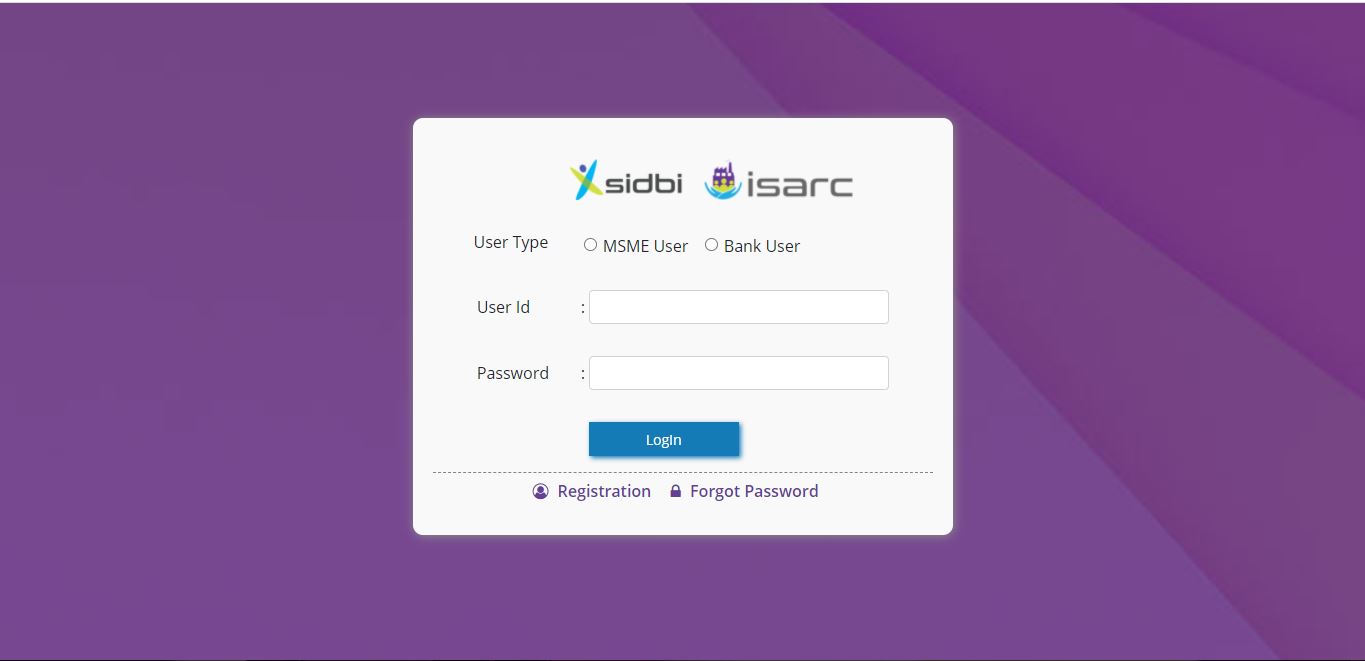 Asset Restructuring Module for MSME (ARM-MSME) - Login Page