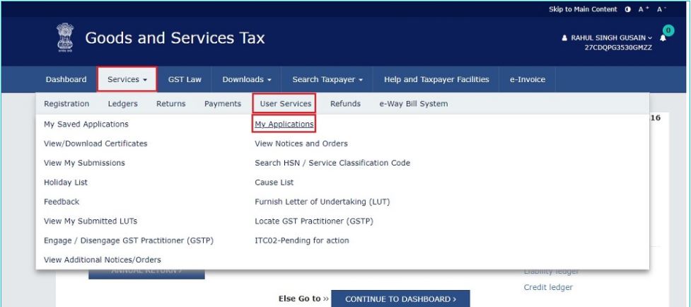 Online filing of Form GST EWB 05 for un-blocking of E-Way Bill (EWB) generation facility - Application