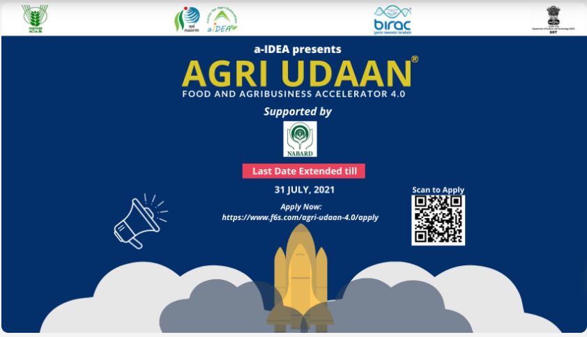 Agri Udaan 4.0 for Food and Agribusiness startups- Home Page