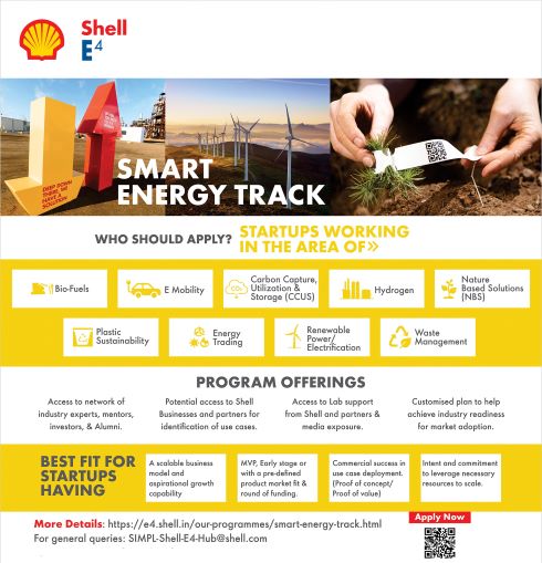 Shell E4 Smart Energy Track Program for Startup