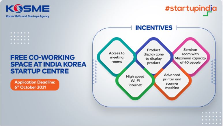 Free Co-Working Space at India-Korea Startup Center