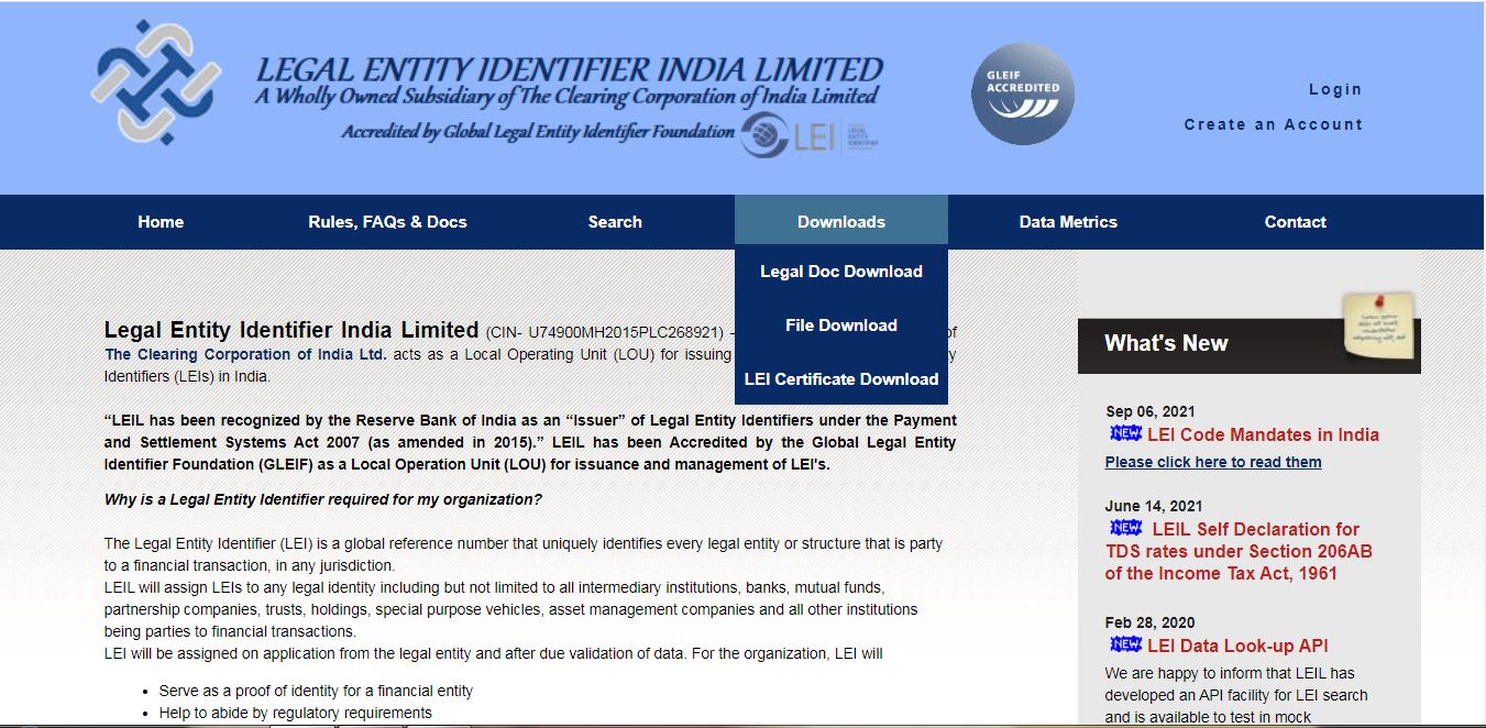 Legal Entity Identifier For Large Value Transactions IndiaFilings