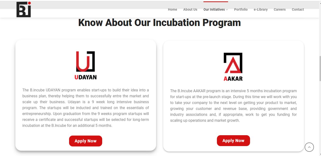 Start-up Incubation Program 2021 - B. Incube Application