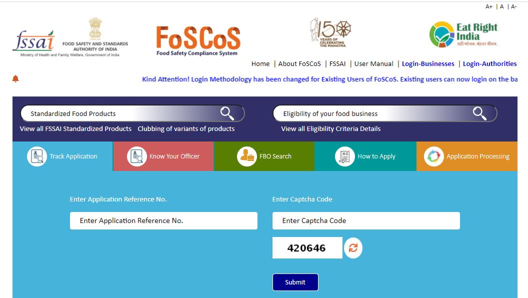 New Policy for Renewing the FSSAI License  after the Expiry Date - FoSCoS Home Page