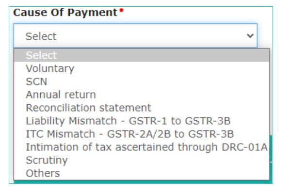 1.Revised Form GST DRC-03 - Cause of Payment