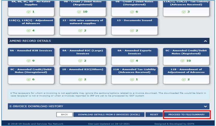 Generate Summary 2 - Improvements in GSTR-1 – Phase-II