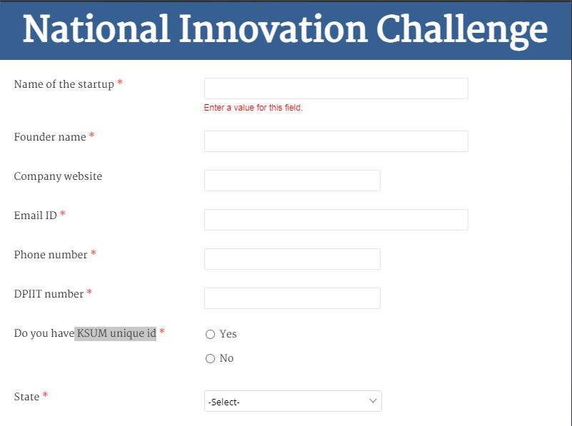 National Innovation Challenge 