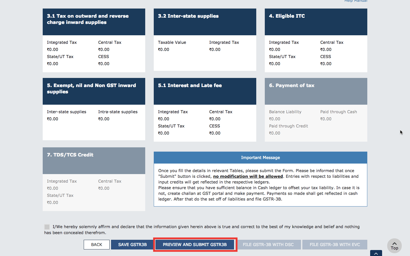 how to file gstr 3b nil return: Submit-GSTR3B-Return