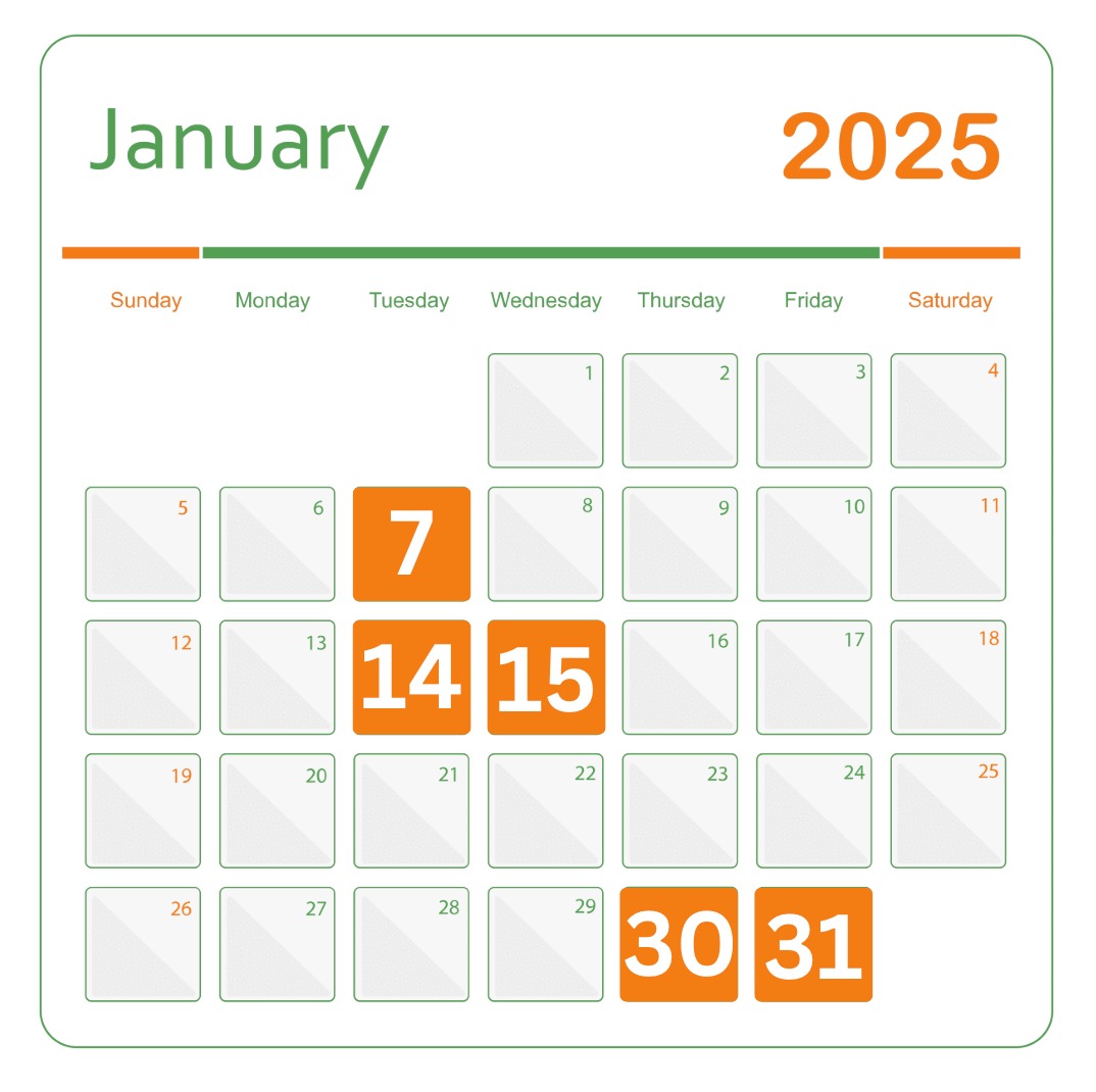 January Income Tax Calendar